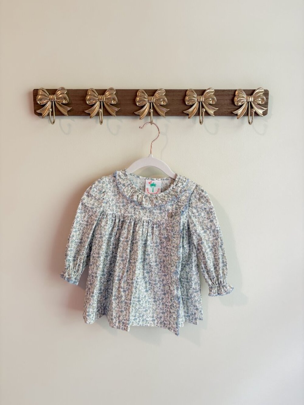 Shrimp and Grits Kids 18M Baby Dress Long Sleeves Floral Pattern